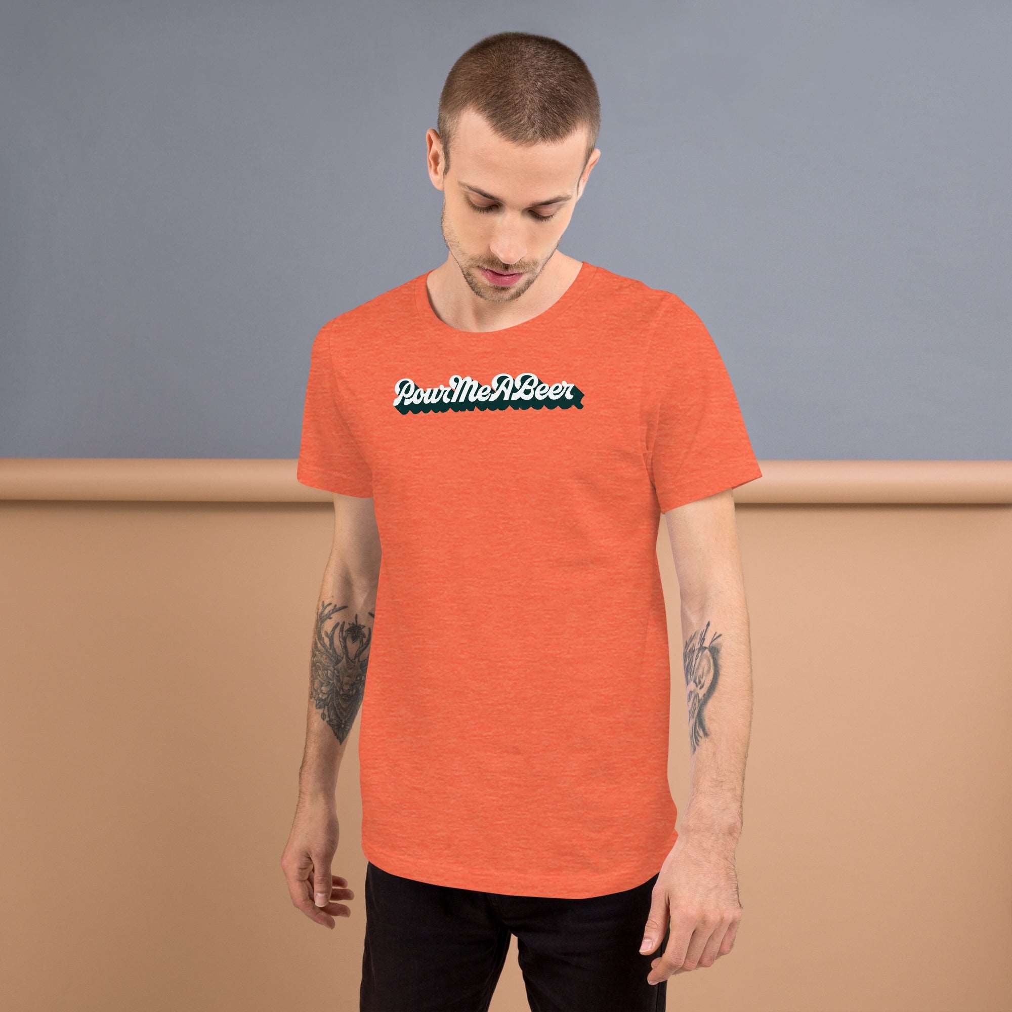 PourMeABeer Logo Shadow Men’s Staple T-Shirt