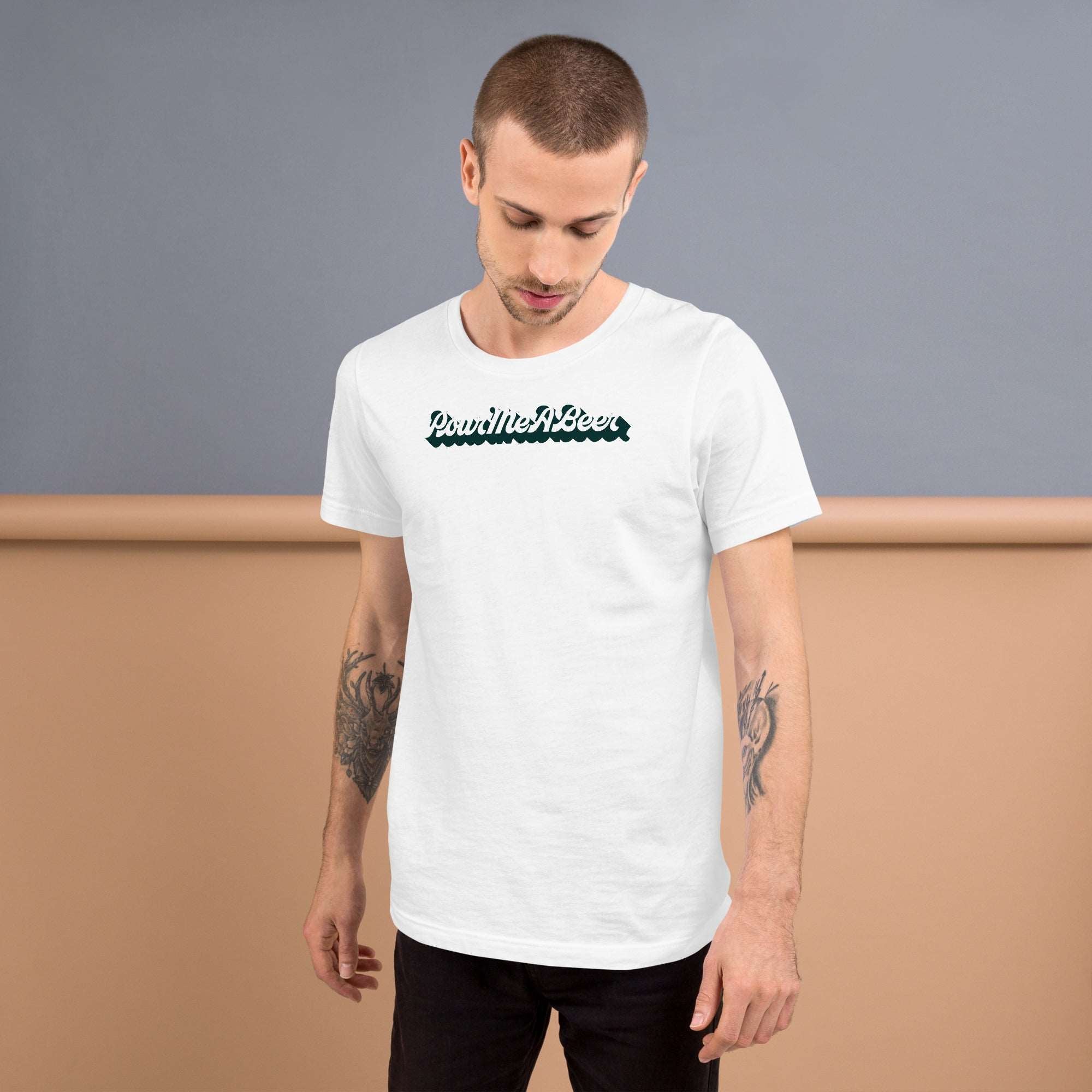 PourMeABeer Logo Shadow Men’s Staple T-Shirt