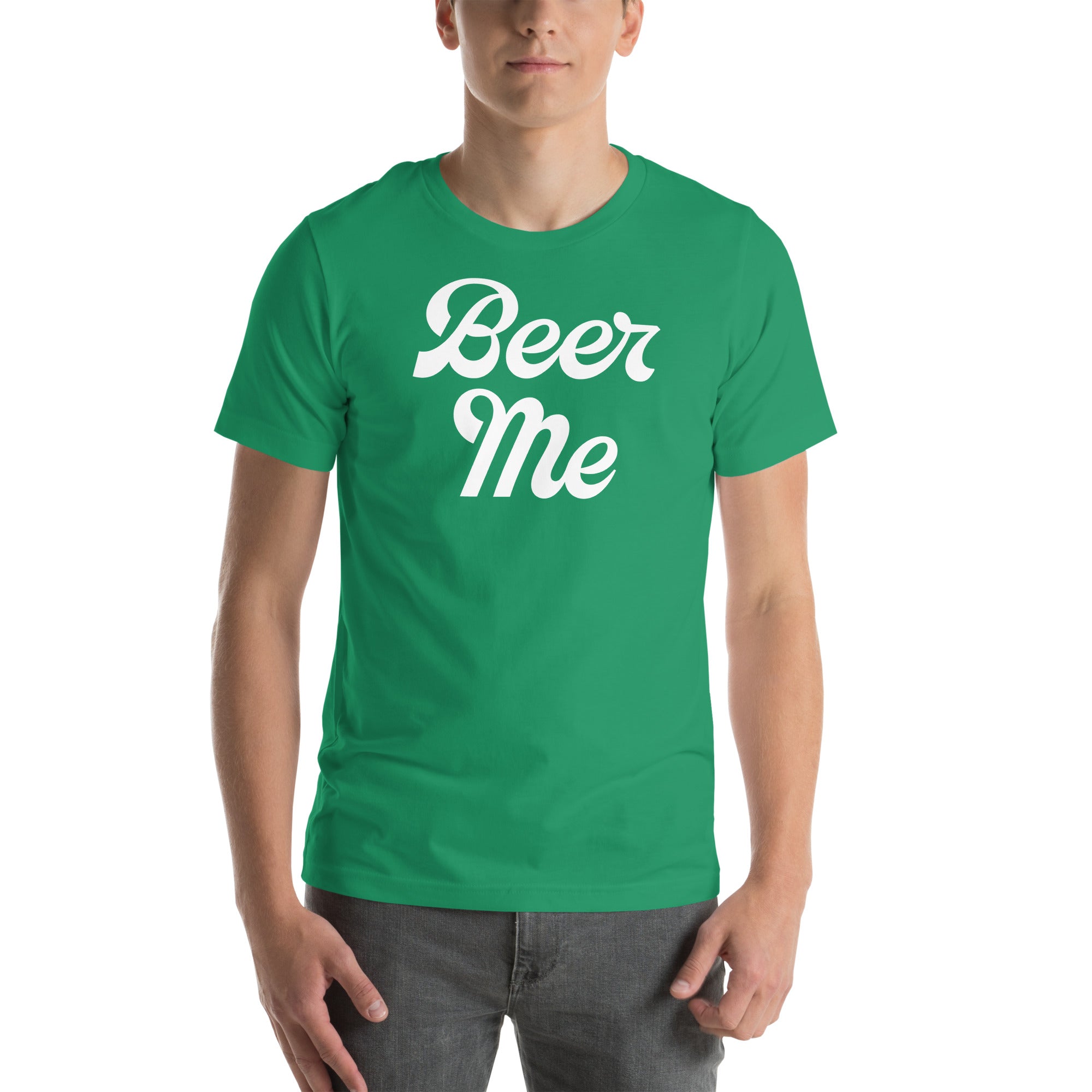 PourMeABeer Men’s “Beer Me” Flat Staple T-Shirt