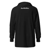 PourMeABeer Men's "Pour Me A Beer" with Badge Hooded Long Sleeve Tee