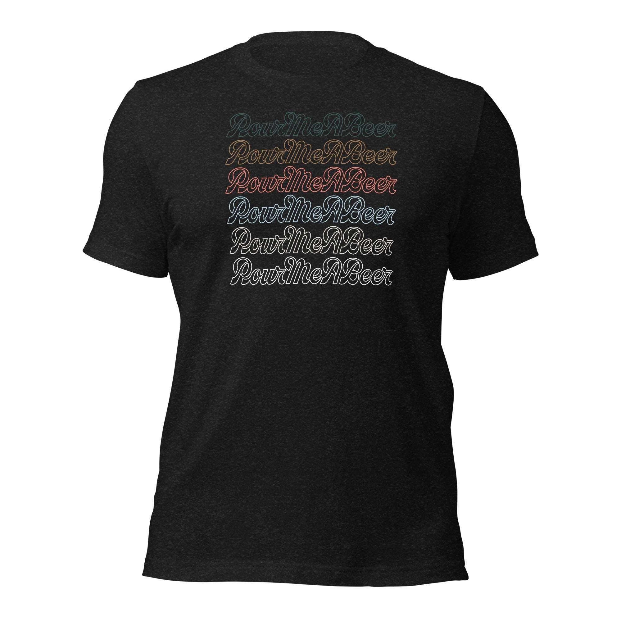 PourMeABeer Multi-Color 6-Stack Logo Men’s Staple T-Shirt