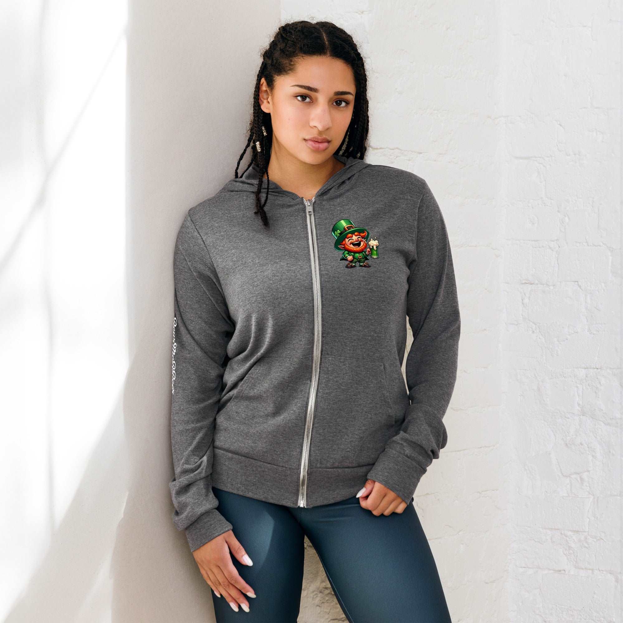 PourMeABeer Women's Leprechaun Zipper Hoodie