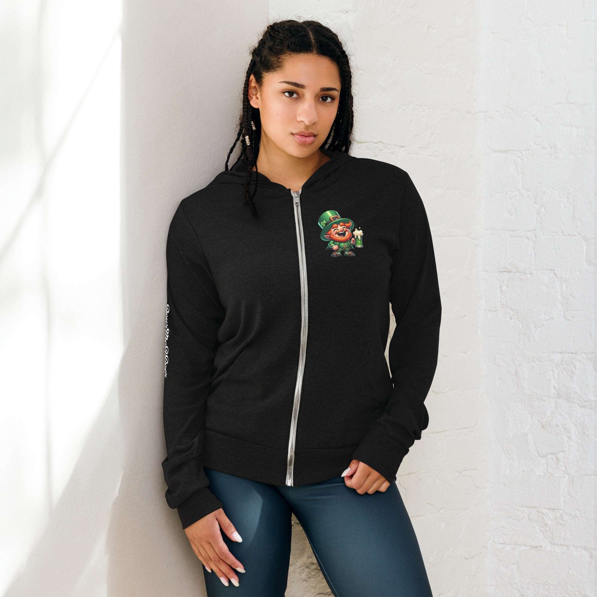 PourMeABeer Women's Leprechaun Zipper Hoodie