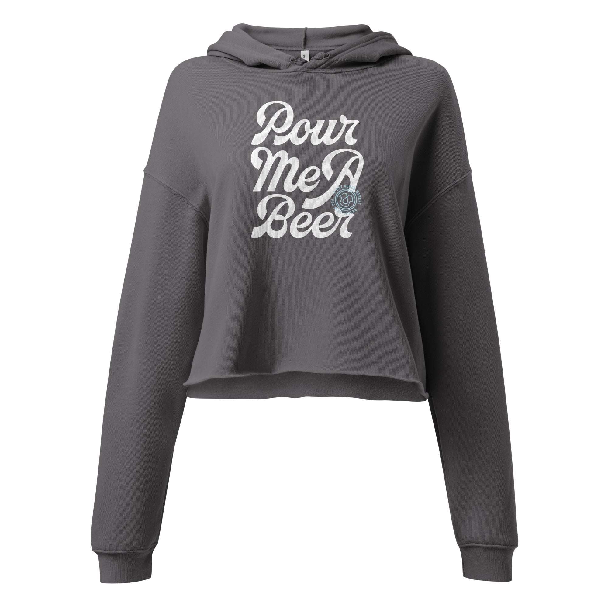 PourMeABeer with Badge Women’s Cropped Hoodie