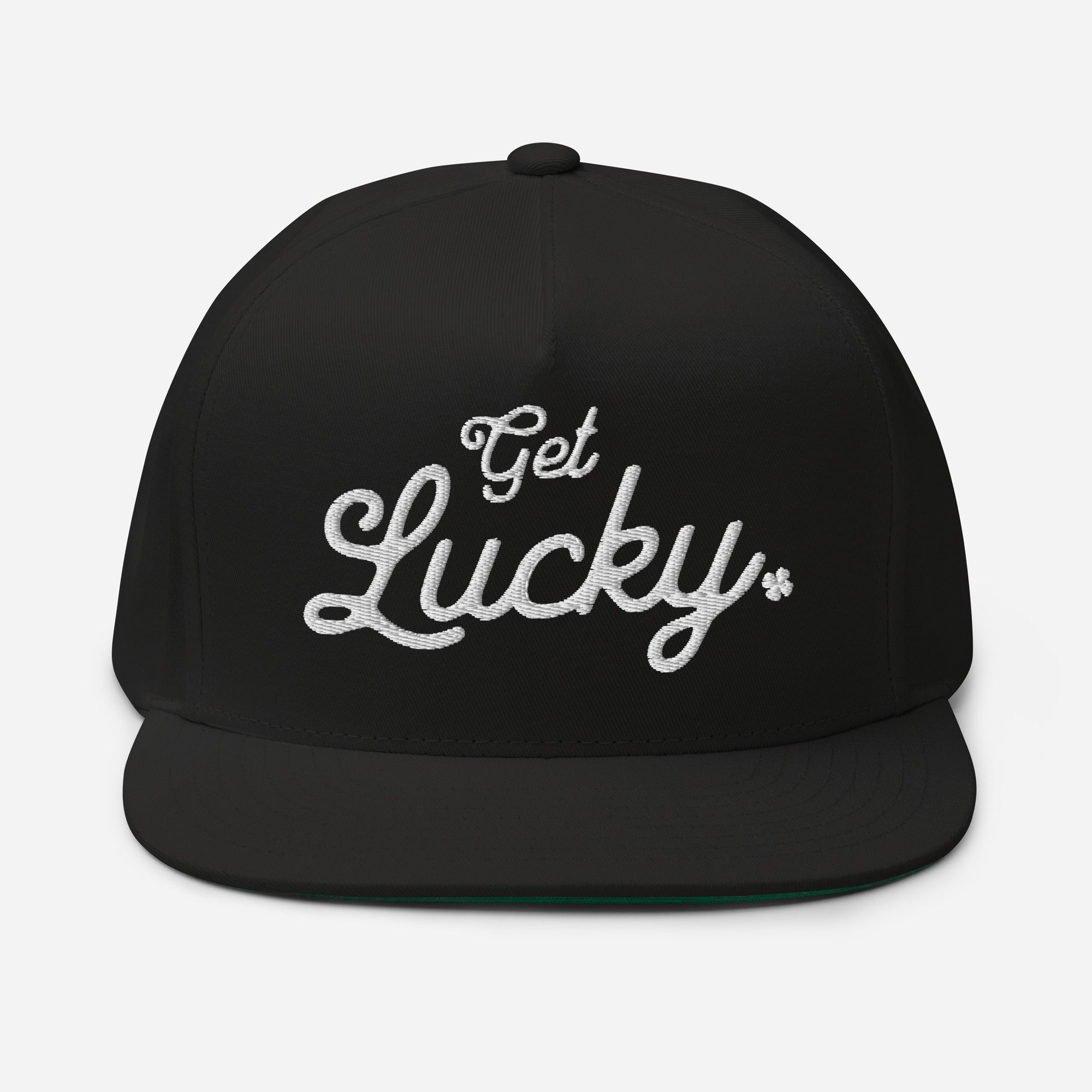 Thirsty, Indeed "Get Lucky" Men's Flat Bill Cap