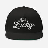 Thirsty, Indeed "Get Lucky" Men's Flat Bill Cap