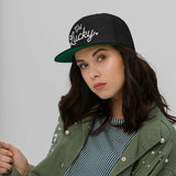 Thirsty, Indeed "Get Lucky" Women's Flat Bill Cap