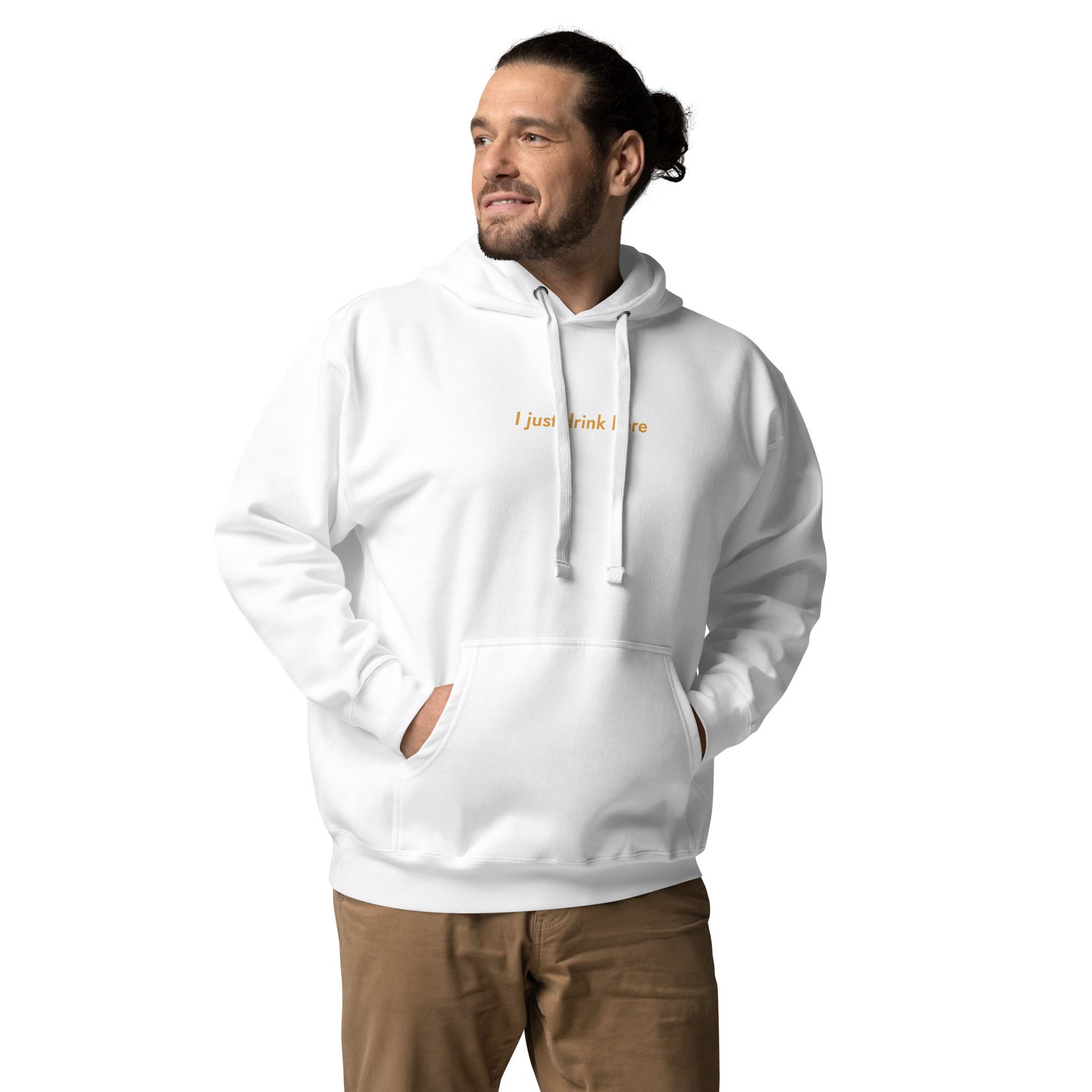 Thirsty, Indeed "I Just Drink Here" Men's Pullover Hoodie