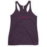 Thirsty, Indeed "I just drink here" Women's Racerback Tank