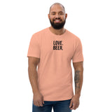 Thirsty Indeed "LOVE. BEER." Men's Fitted T-shirt