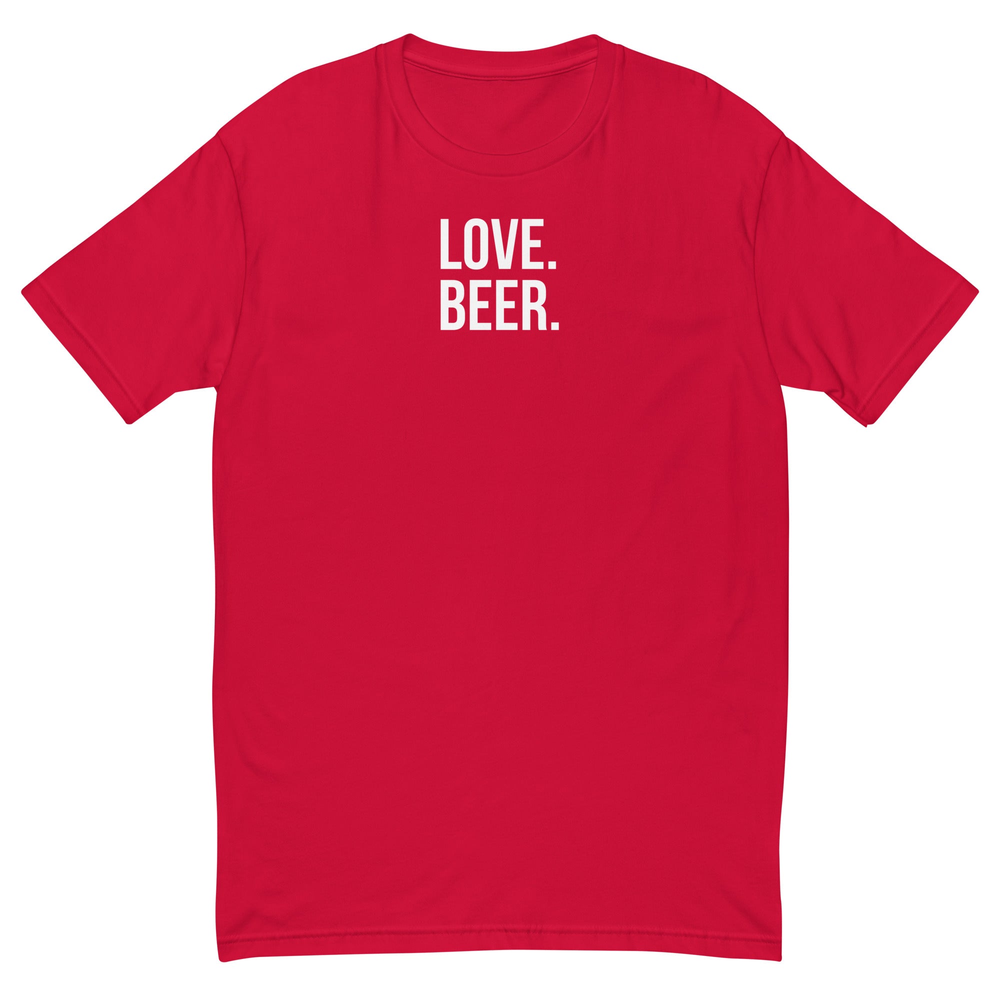 Thirsty Indeed "LOVE. BEER." Men's Fitted T-shirt