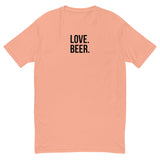 Thirsty Indeed "LOVE. BEER." Men's Fitted T-shirt