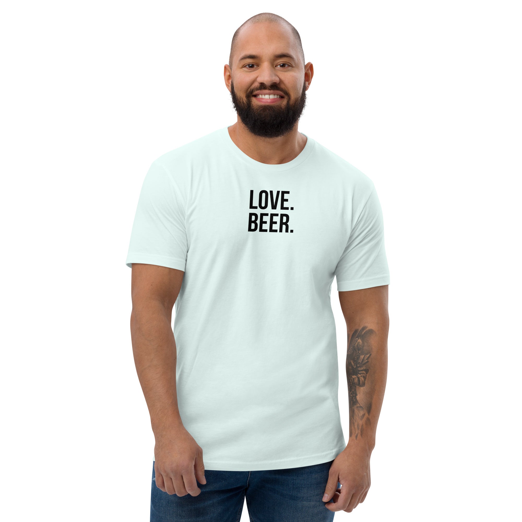 Thirsty Indeed "LOVE. BEER." Men's Fitted T-shirt