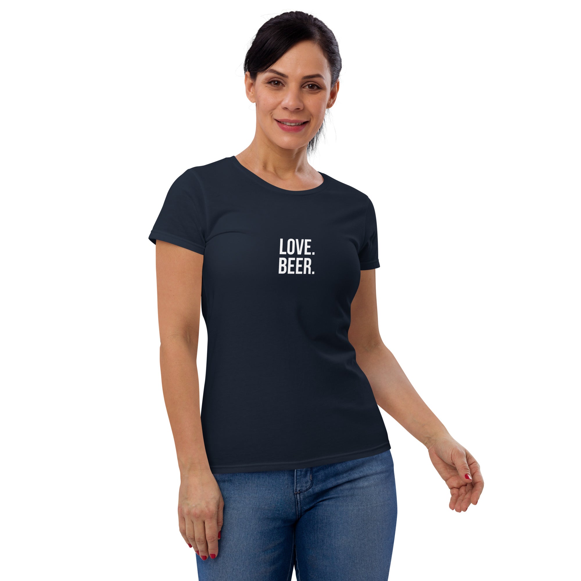 Thirsty, Indeed "LOVE. BEER." Women's Fitted T-Shirt