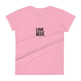 Thirsty, Indeed "LOVE. BEER." Women's Fitted T-Shirt