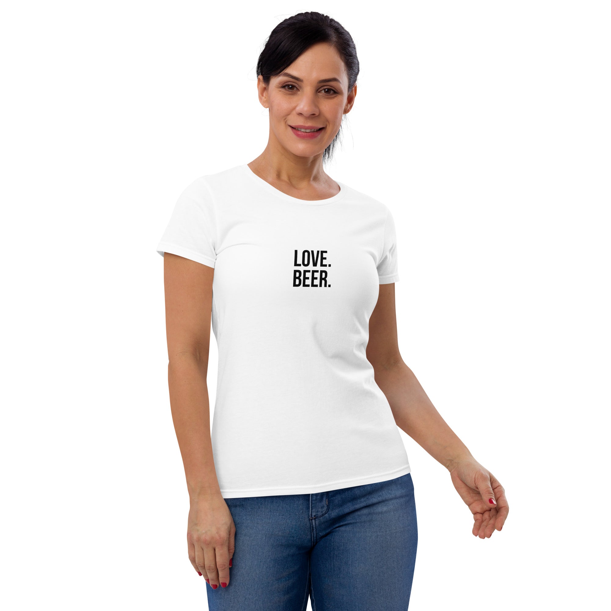 Thirsty, Indeed "LOVE. BEER." Women's Fitted T-Shirt