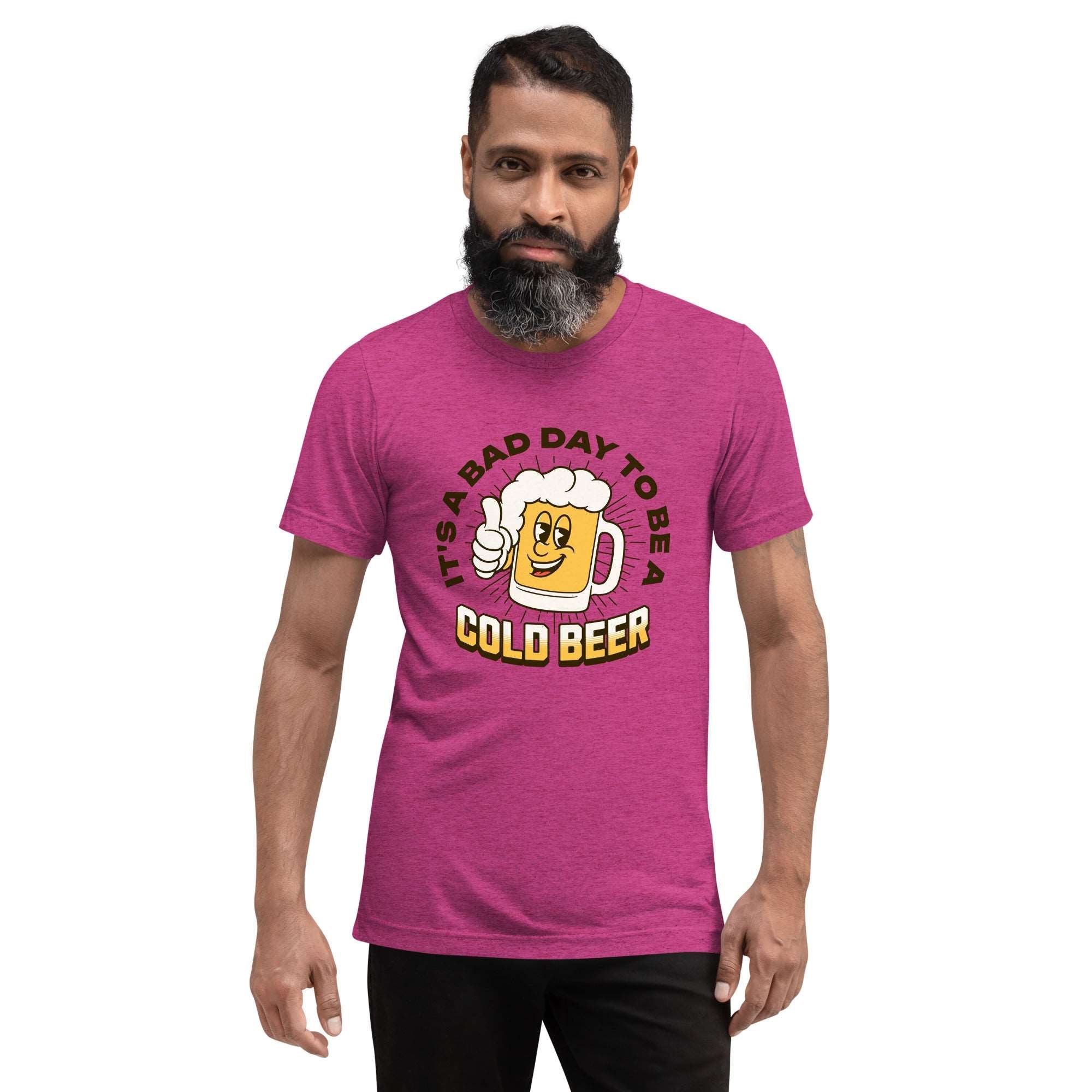 Thirsty, Indeed Men's "Bad Day Cold Beer" T-Shirt