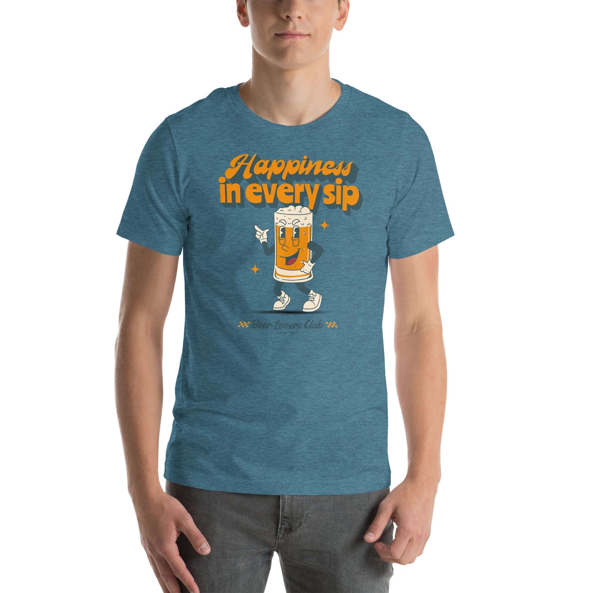 Thirsty, Indeed Men's "Happiness In Every Sip" T-Shirt